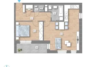 Prodej bytu 2+kk, Praha - Zličín, Strážovická, 58 m2