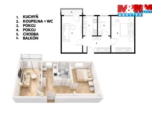 Pronájem bytu 2+1, Olomouc, Varšavské nám., 46 m2