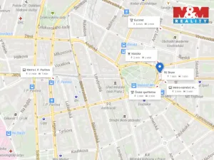 Pronájem kanceláře, Praha - Vinohrady, náměstí Míru, 92 m2