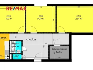Prodej bytu 3+1, Poděbrady, Dr. Horákové, 92 m2