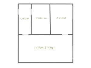 Pronájem bytu 1+1, Most, Růžová, 26 m2