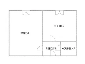 Pronájem bytu 1+1, Kolín, Žižkova, 32 m2
