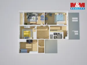 Pronájem bytu 4+1, Krupka - Maršov, Karla Čapka, 101 m2