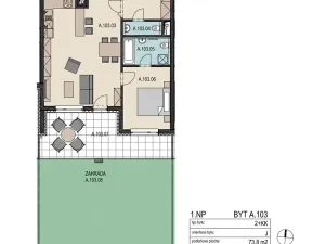 Pronájem bytu 2+kk, Praha - Dolní Chabry, Do rybníčků, 74 m2