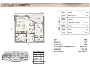 Prodej bytu 2+kk, České Budějovice, Plukovníka Malého, 56 m2