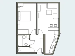 Pronájem bytu 2+kk, Praha - Stodůlky, Wiedermannova, 48 m2