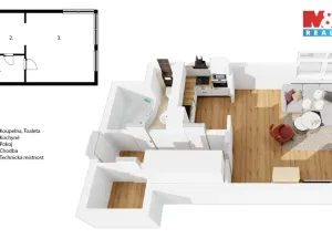 Prodej bytu 1+kk, Praha, Nad Okrouhlíkem, 49 m2