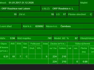 Prodej podílu lesa, Černěves, 9239 m2