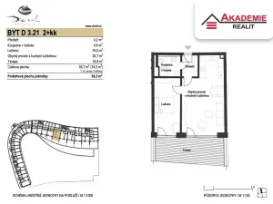 Pronájem bytu 2+kk, Brno, Bystrcká, 59 m2