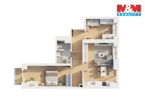 Prodej bytu 3+kk, Milovice - Mladá, Višňová, 65 m2