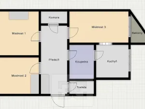 Pronájem bytu 3+1, Praha - Michle, 77 m2
