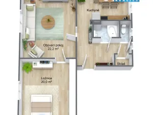 Prodej bytu 2+1, Milovice, Dukelská, 61 m2