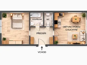 Prodej bytu 2+kk, Praha - Zličín, Míšovická, 58 m2