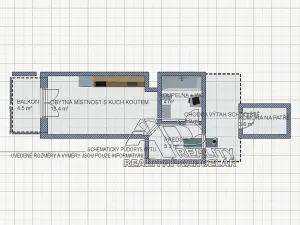Pronájem bytu 1+kk, České Budějovice, Na Zlaté stoce, 28 m2