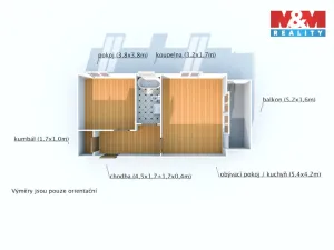 Pronájem bytu 2+kk, Dobřany, Hornická, 51 m2