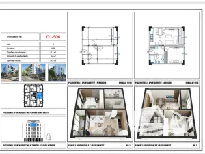 Prodej bytu 2+kk, Qerret, Albánie, 59 m2