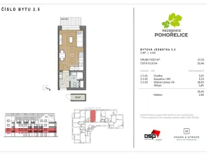 Pronájem bytu 1+kk, Pohořelice, U Kasáren, 27 m2