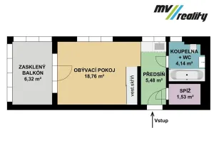 Prodej bytu 1+kk, Lysá nad Labem, Sídliště, 30 m2