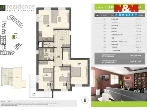 Prodej bytu 4+kk, Ostrava, Na Prádle, 105 m2