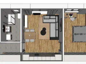 Pronájem bytu 2+kk, Strakonice - Strakonice II, Dukelská, 47 m2