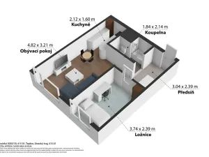 Prodej bytu 2+kk, Teplice, Pražská, 40 m2