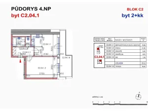 Prodej bytu 2+kk, Brno, Sedláčkova, 49 m2