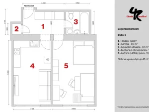 Prodej bytu 2+kk, Praha - Žižkov, Hartigova, 51 m2