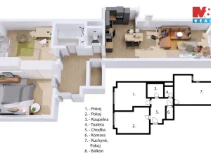 Prodej bytu 3+kk, Praha - Chodov, Divišovská, 77 m2