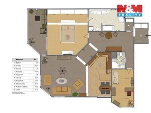 Pronájem bytu 3+kk, Praha - Stodůlky, Volutová, 135 m2