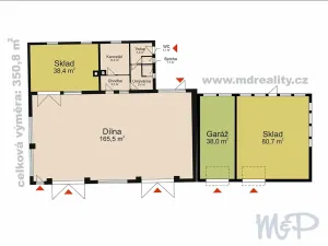 Prodej skladu, Jihlava, 350 m2