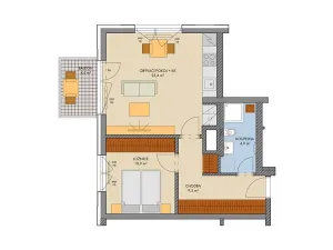 Prodej bytu 2+kk, Kralupy nad Vltavou, Nádražní, 52 m2