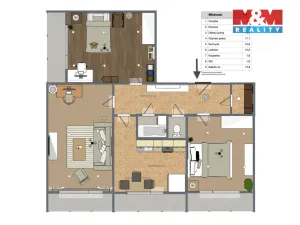 Prodej bytu 3+1, Kladno, Ukrajinská, 67 m2