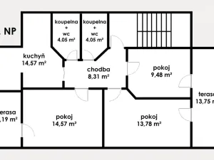 Prodej ubytování, Most, 312 m2