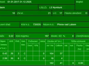 Prodej lesa, Přerov nad Labem, 2268 m2