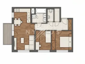 Pronájem bytu 3+kk, Praha - Hlubočepy, Fabiánové, 64 m2