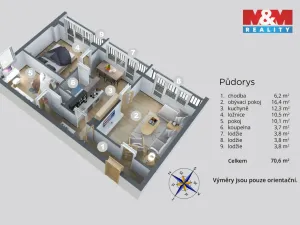 Prodej bytu 3+1, Most, M. G. Dobnera, 63 m2