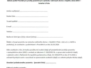 Prodej pozemku pro bydlení, Záříčí, 847 m2