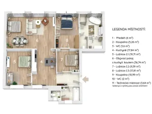 Prodej bytu 4+kk, Praha - Karlín, Křižíkova, 122 m2