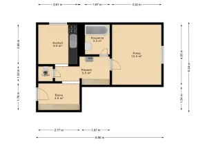 Prodej bytu 1+1, Jablonec nad Nisou, Ještědská, 35 m2