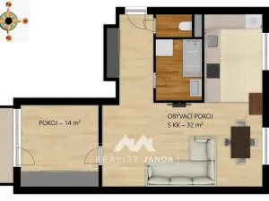 Prodej bytu 2+kk, Praha - Záběhlice, Malovická, 55 m2