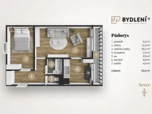 Prodej bytu 2+1, Teplice, Alejní, 53 m2