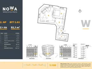 Prodej bytu 2+kk, Praha - Nové Město, Wenzigova, 52 m2