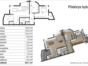 Prodej bytu 3+1, Český Krumlov, Jasmínová, 85 m2