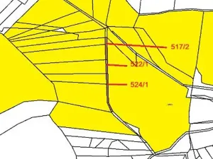 Prodej lesa, Otín, 829 m2