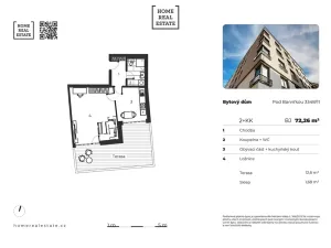 Prodej bytu 2+kk, Praha - Smíchov, Pod Barvířkou, 48 m2