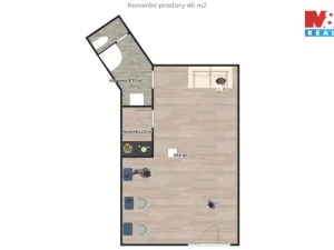 Pronájem obchodního prostoru, Poděbrady - Poděbrady III, Hakenova, 48 m2