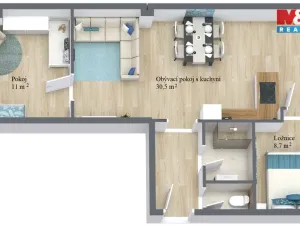 Prodej bytu 3+kk, Kutná Hora - Šipší, Ortenova, 55 m2