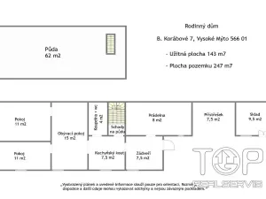 Prodej rodinného domu, Vysoké Mýto - Pražské Předměstí, B. Korábové, 142 m2