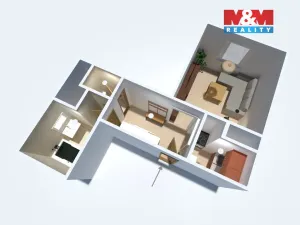 Pronájem bytu 1+kk, Příbram - Příbram VIII, Čechovská, 26 m2