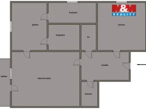 Pronájem bytu 2+1, České Budějovice - České Budějovice 3, Průběžná, 59 m2